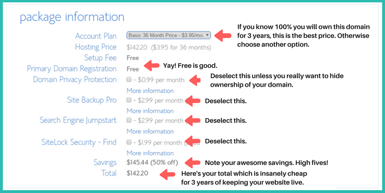 how to choose your plan bluehost