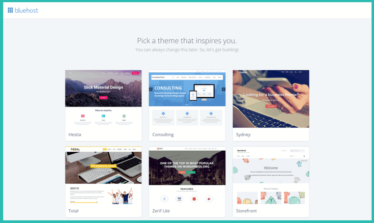choose-wordpress-theme-bluehost bluehost wordpress themes