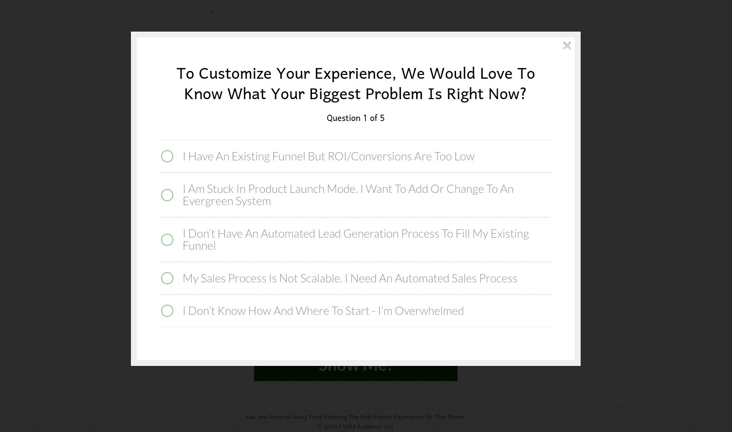 blogger survey funnel