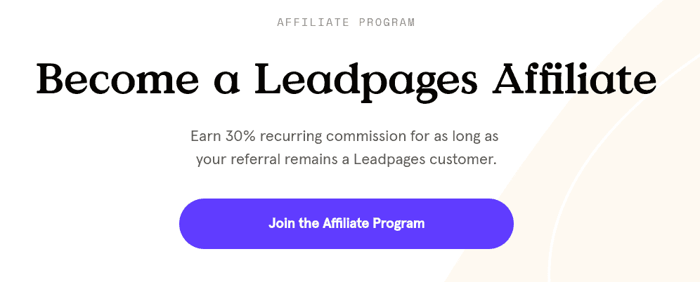 leadpages affiliate program review