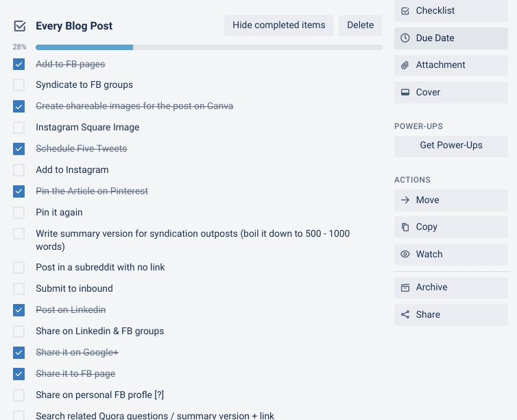blog promotion checklist