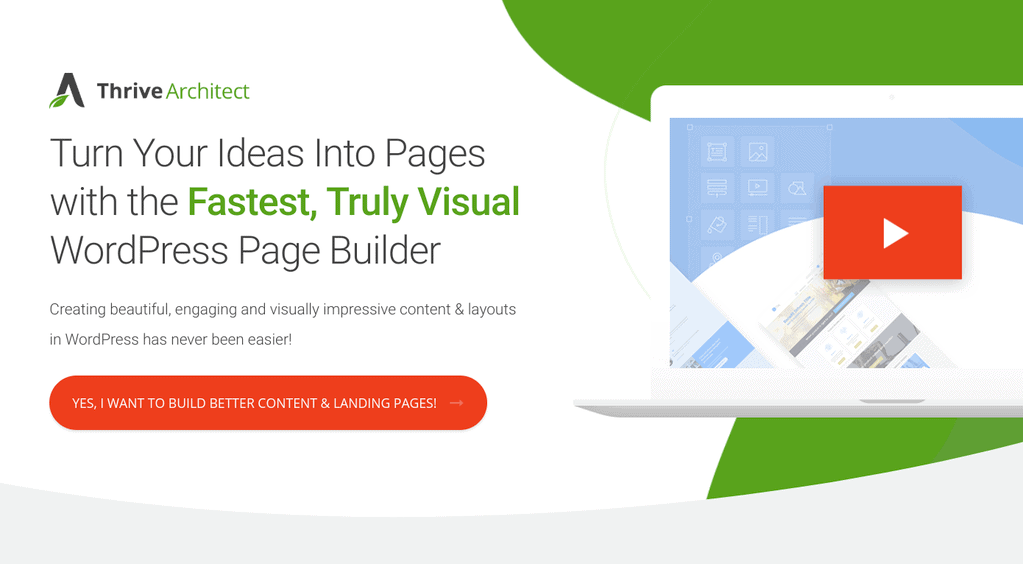 wordpress page builder thrive architect
