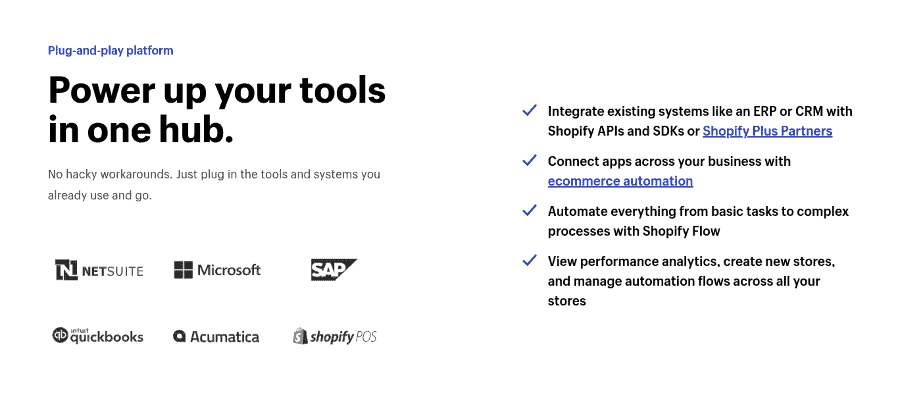 Shopify plus integrations 
