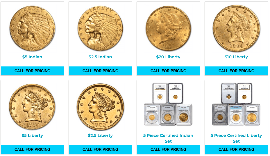 augusta precious metals gold coins selection