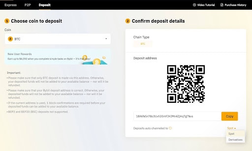 bybit crypto deposit