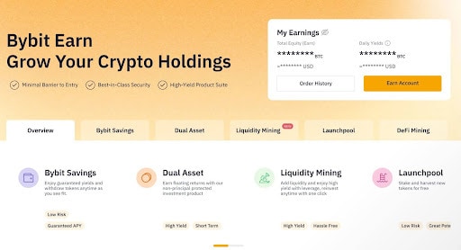 bybit earning feature