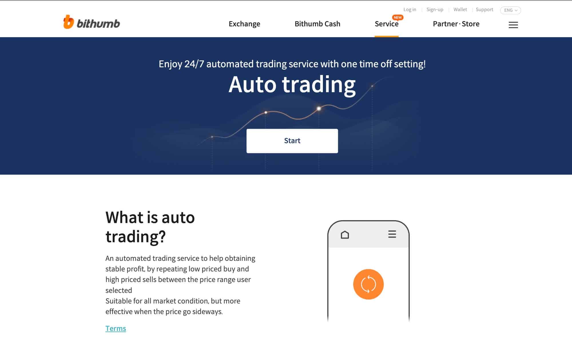 Bithumb auto trading services