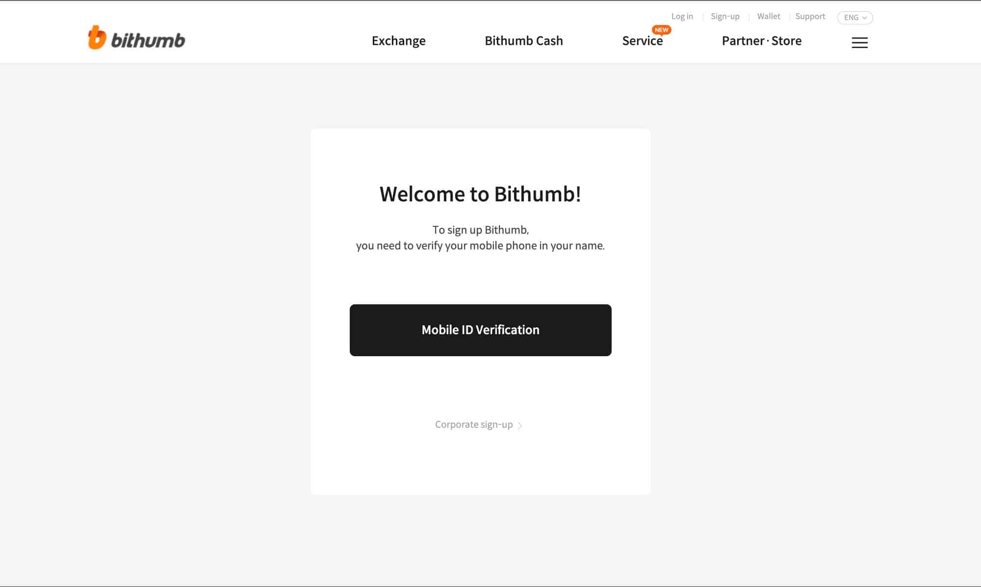 Bithumb mobile id verification