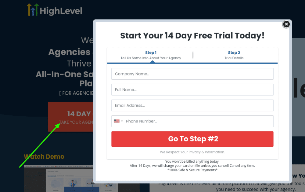 goghighlevel free trial