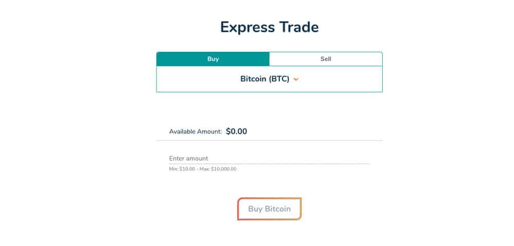 bitbuy express trade interface