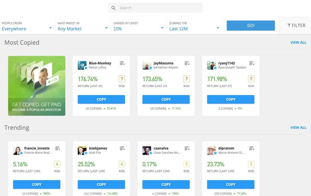 eToro CopyTrader