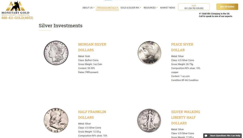 Monetary_Gold_Products_-_Silver Monetary Gold Silver Coins and Bullion