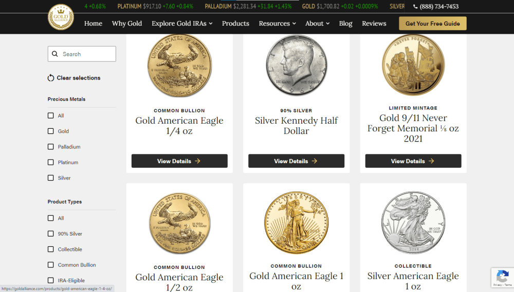gold alliance products