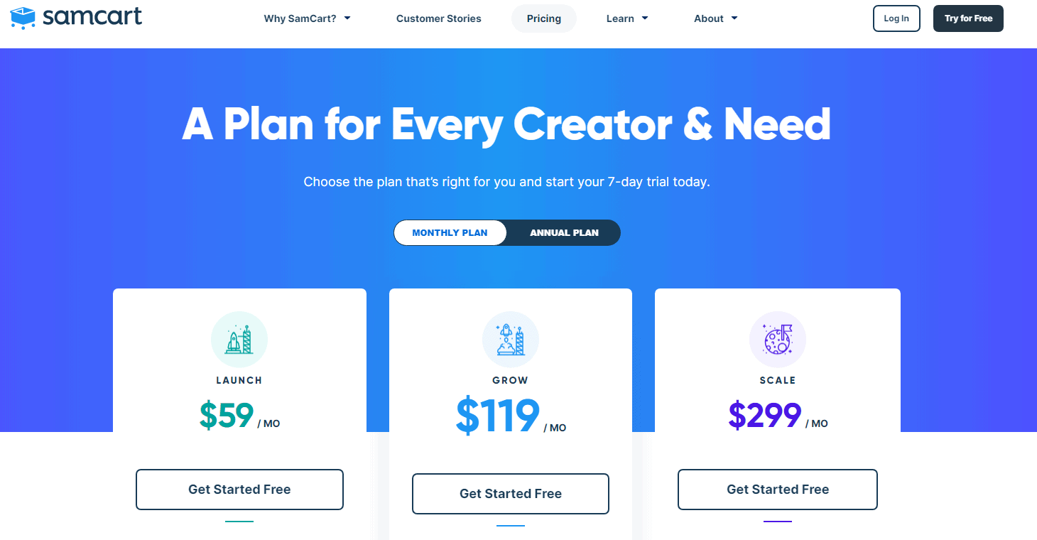 SamCart Pricing