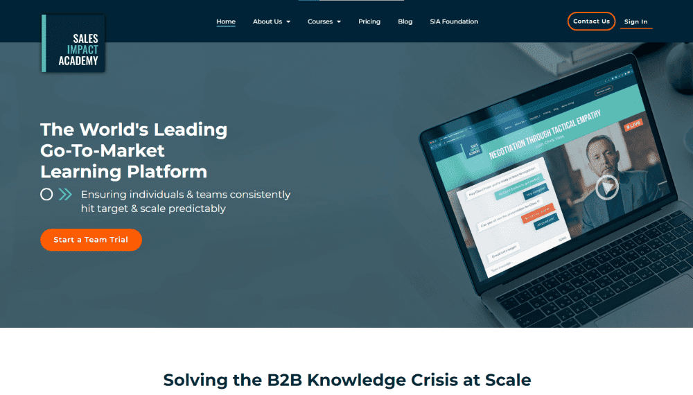 What is sales impact academy