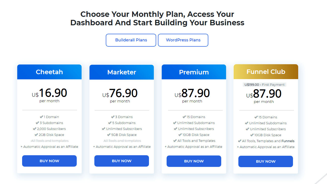 builderall pricing