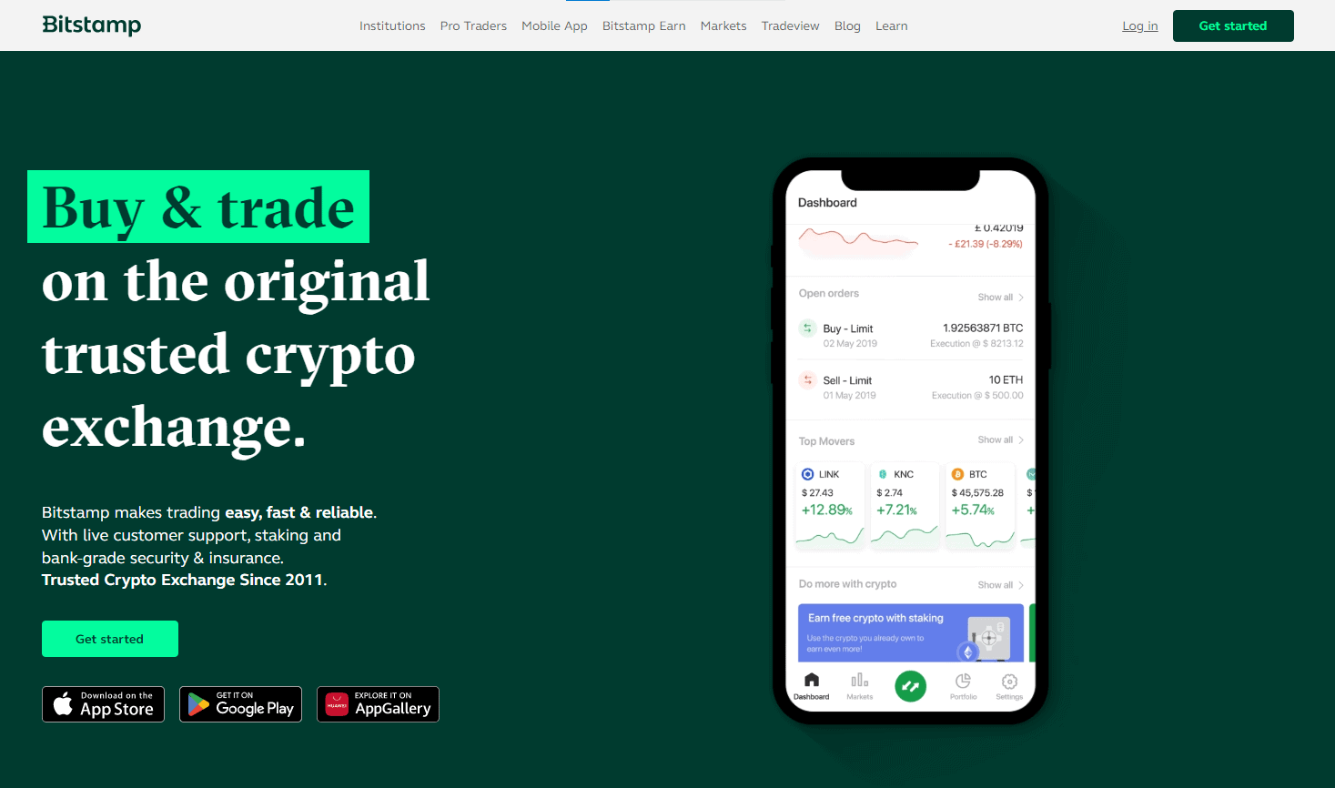 Bitstamp Homepage