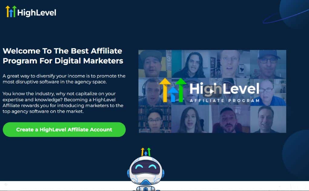 GoHighLevel Affiliate homepage