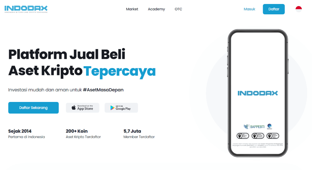 Indodax Homepage