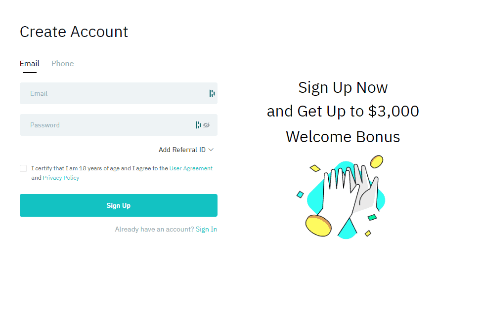 BitMart Sign up process BitMart Sign up process