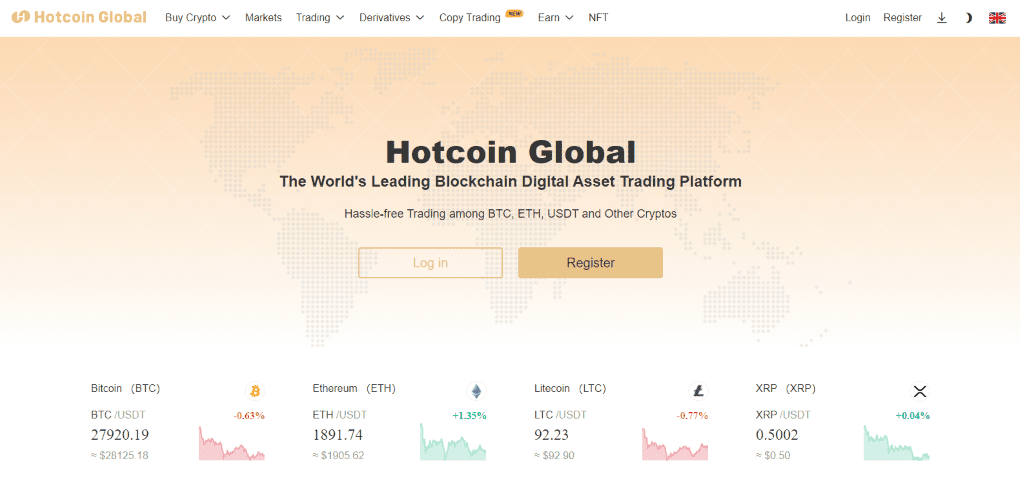 Hotcoin Global homepage