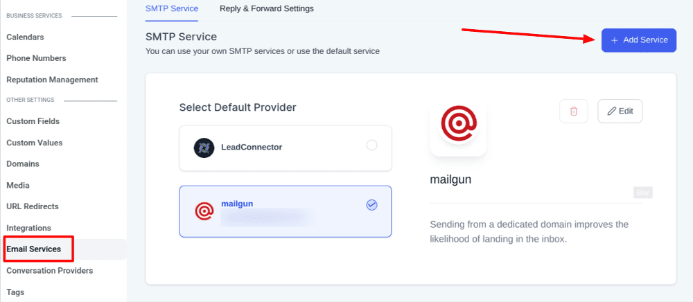 Mailgun API to GoHighLevel