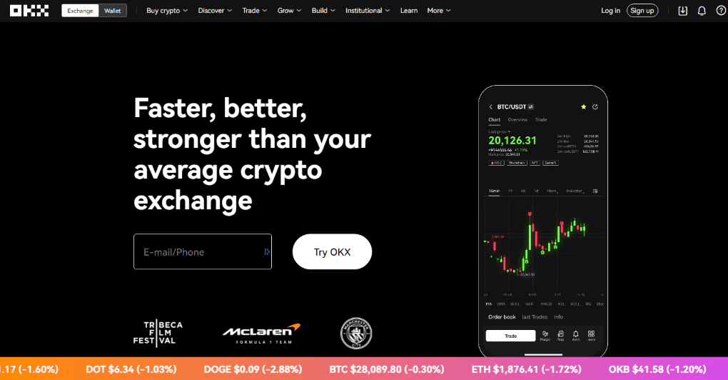 OKX homepage