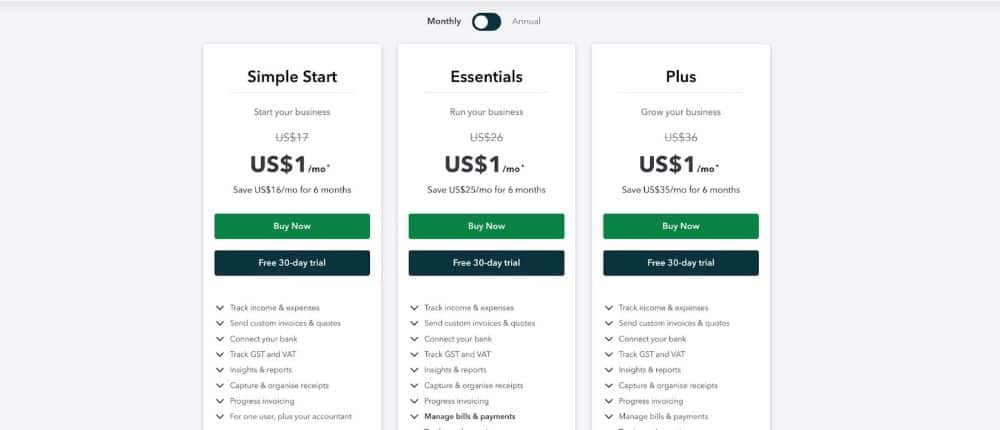 QuickBooks Online Pricing