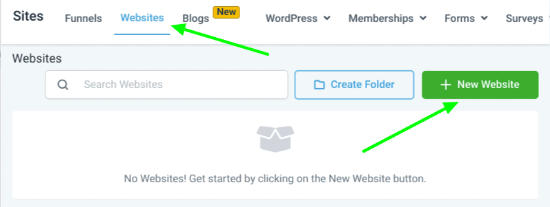 create a website with HighLevel