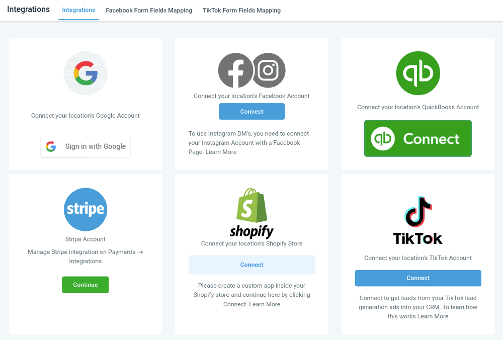 highlevel integrations