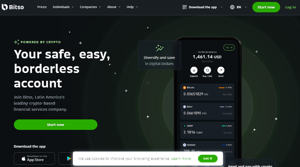 Bitso Homepage