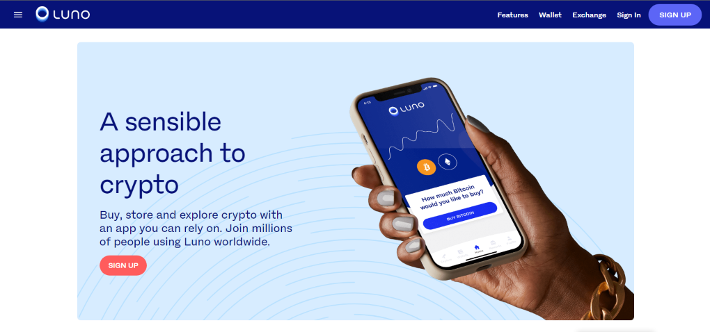 Luno Homepage