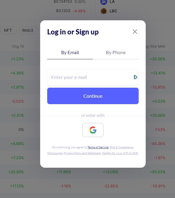 Latoken Sign Up Process