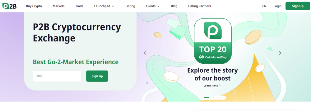 P2B Homepage