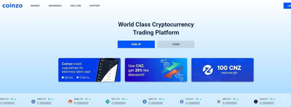 Coinzo Homepage