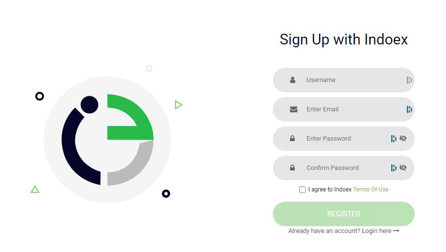 IndoEx Sign Up