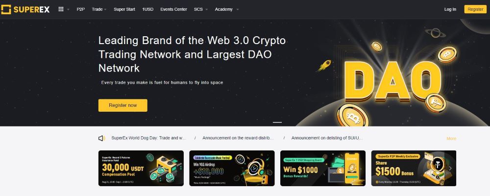 SuperEX Homepage