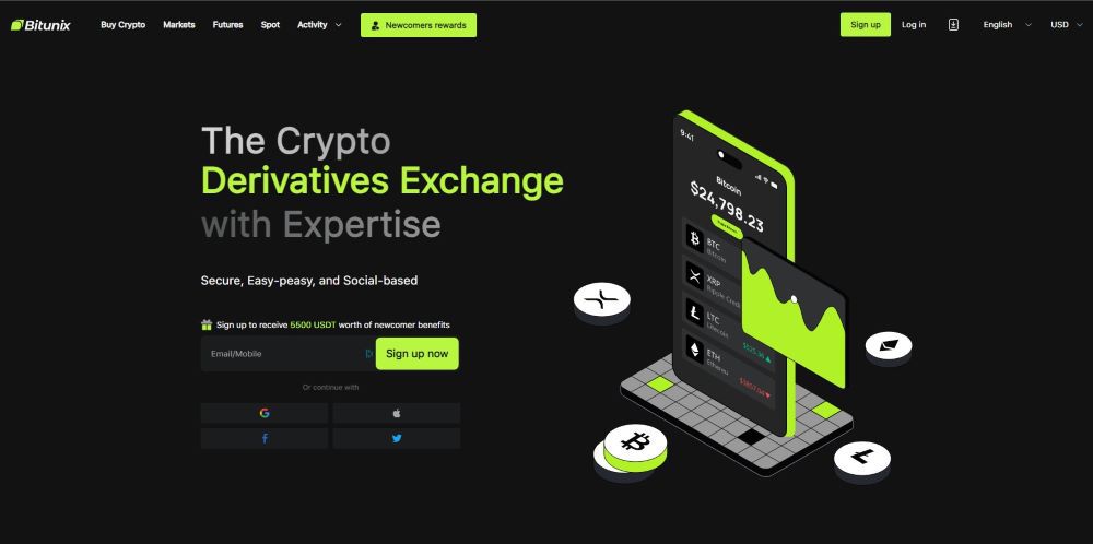 Bitunix Homepage