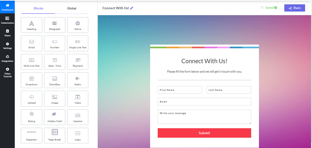 Pabbly Form Builder Create Form.