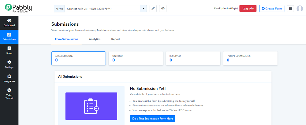 Pabbly Form Builder Submission