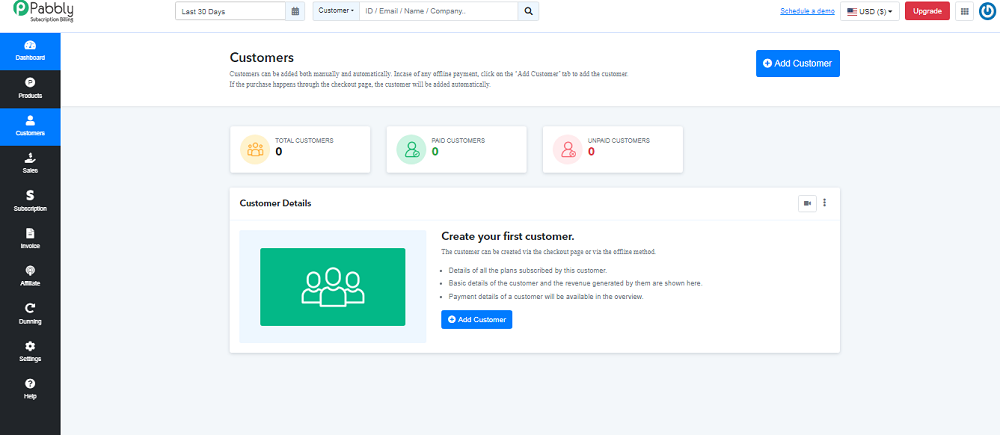 Pabbly Subscription billing customers...