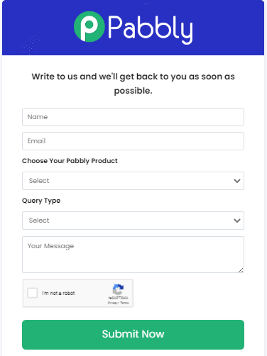 Pabbly Query Form