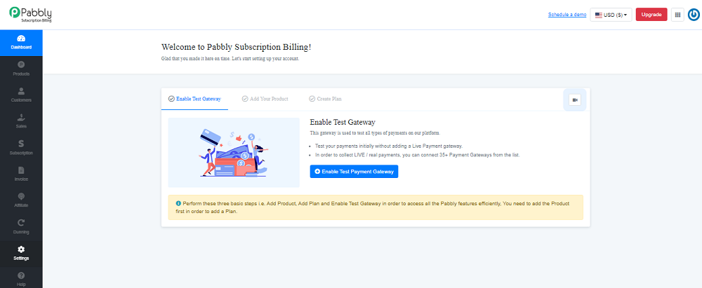 billing dashboard