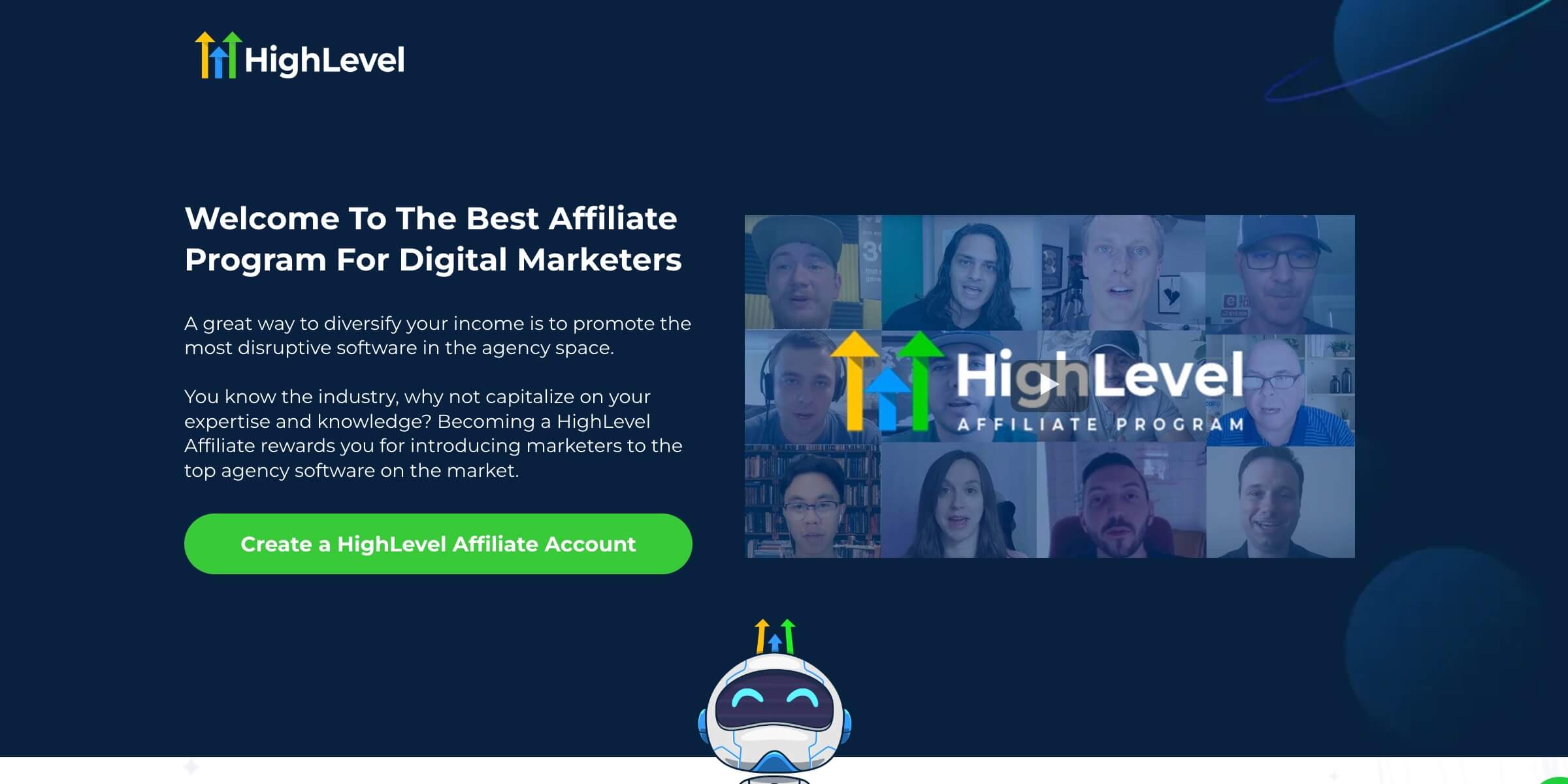 gohighlevel affiliate program page