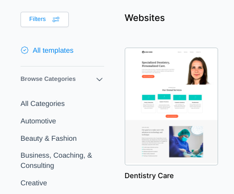gohighlevel dentist website template 