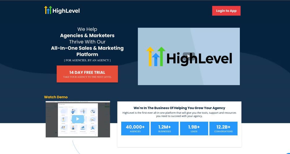 gohighlevel homepage
