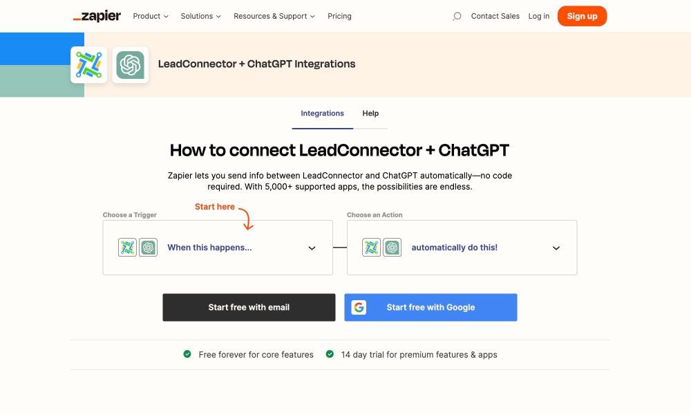 gohighlevel zapier leadconnector chatgpt integration