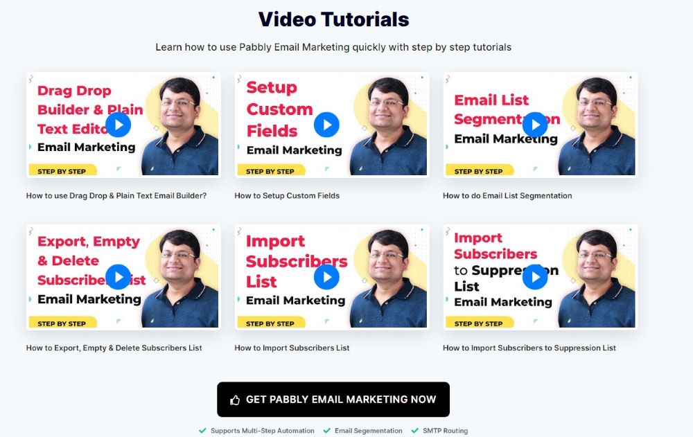 Pabbly Email Marketing Tutorials