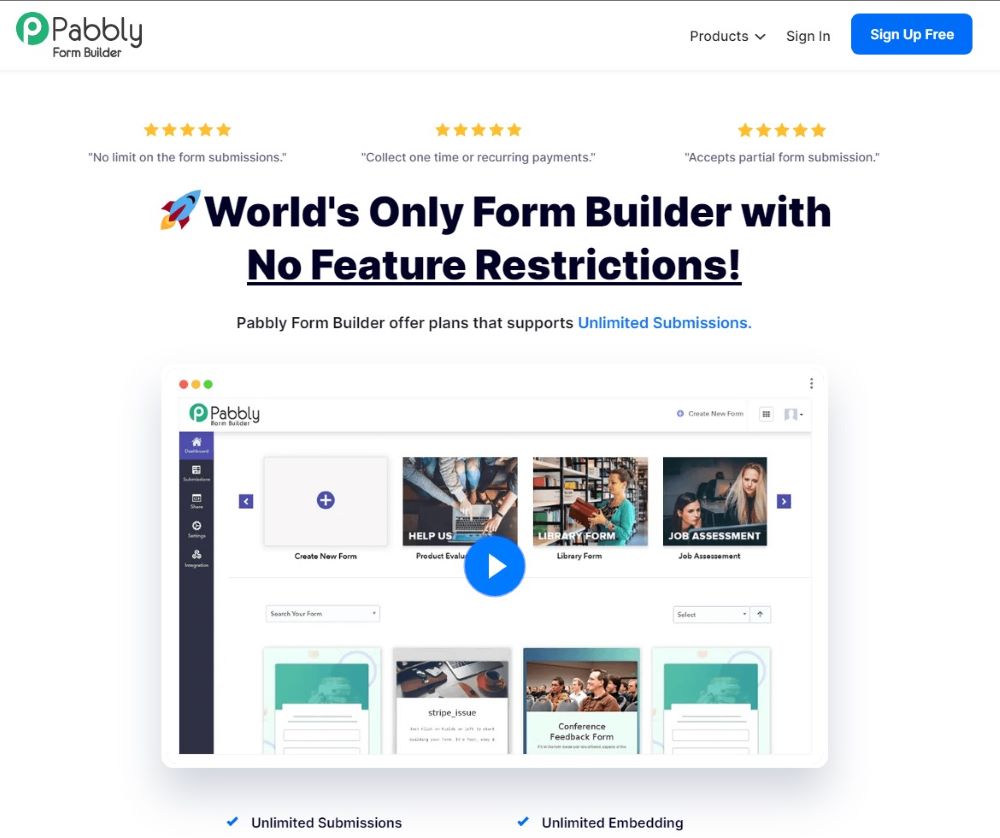 Pabbly Form Builder