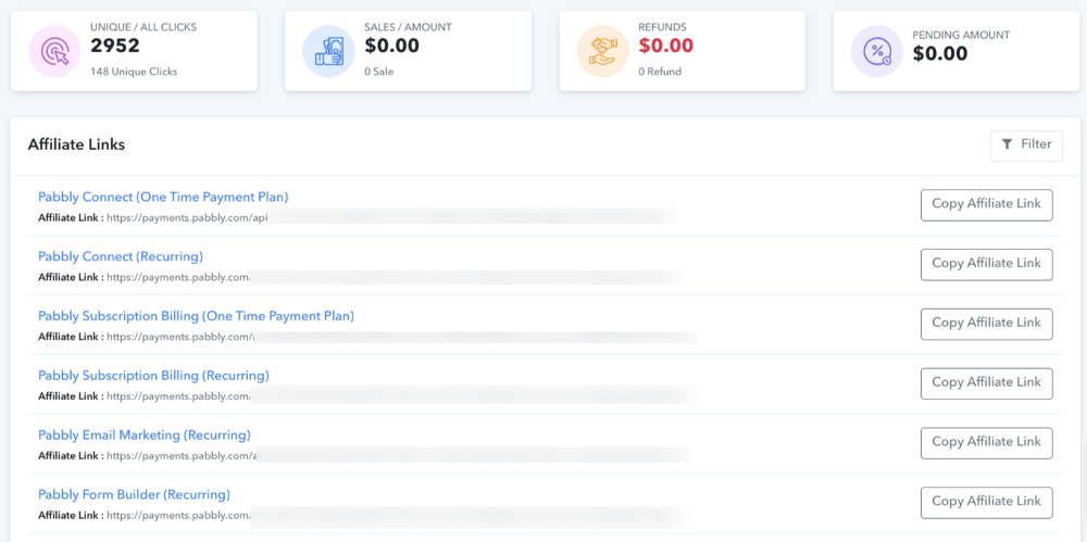 pabbly affiliate portal dashboard